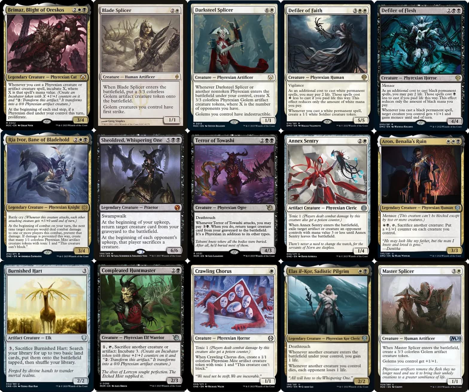 mtg phyrexian commander deck Amazon.com: Commander Phyrexian Deck - Orzhov Black White - EDH - Brimaz,  Blight of Oreskos - 100 Card - Custom Magic The Gathering Deck