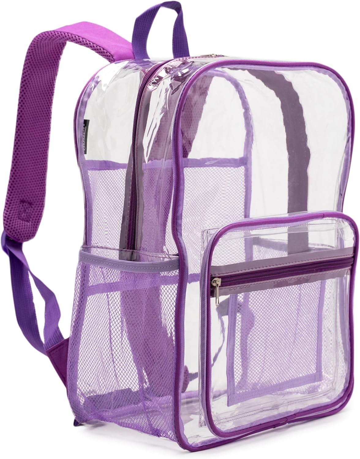 JPACK Clear Backpack – Heavy Duty Transparent Bookbag for Adults and Teens | School, Work, Travel, Stadiums (Purple) - Image 4