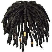 Short Curly Dreadlock Wig for Black Men Braided Wigs Hip-Hop Sporty Costume Replacement Dreadlock Wig for Men Cosplay Performance Party Singing