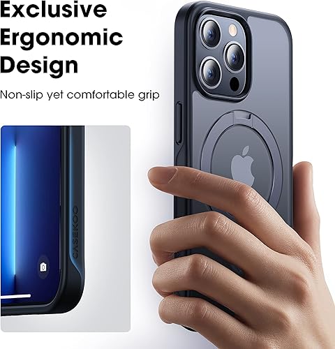 Miniatura 8 de CASEKOO Funda para iPhone 13 Pro Max con soporte magnético invisible protección militar contra caídas compatible con MagSafe fundas mate