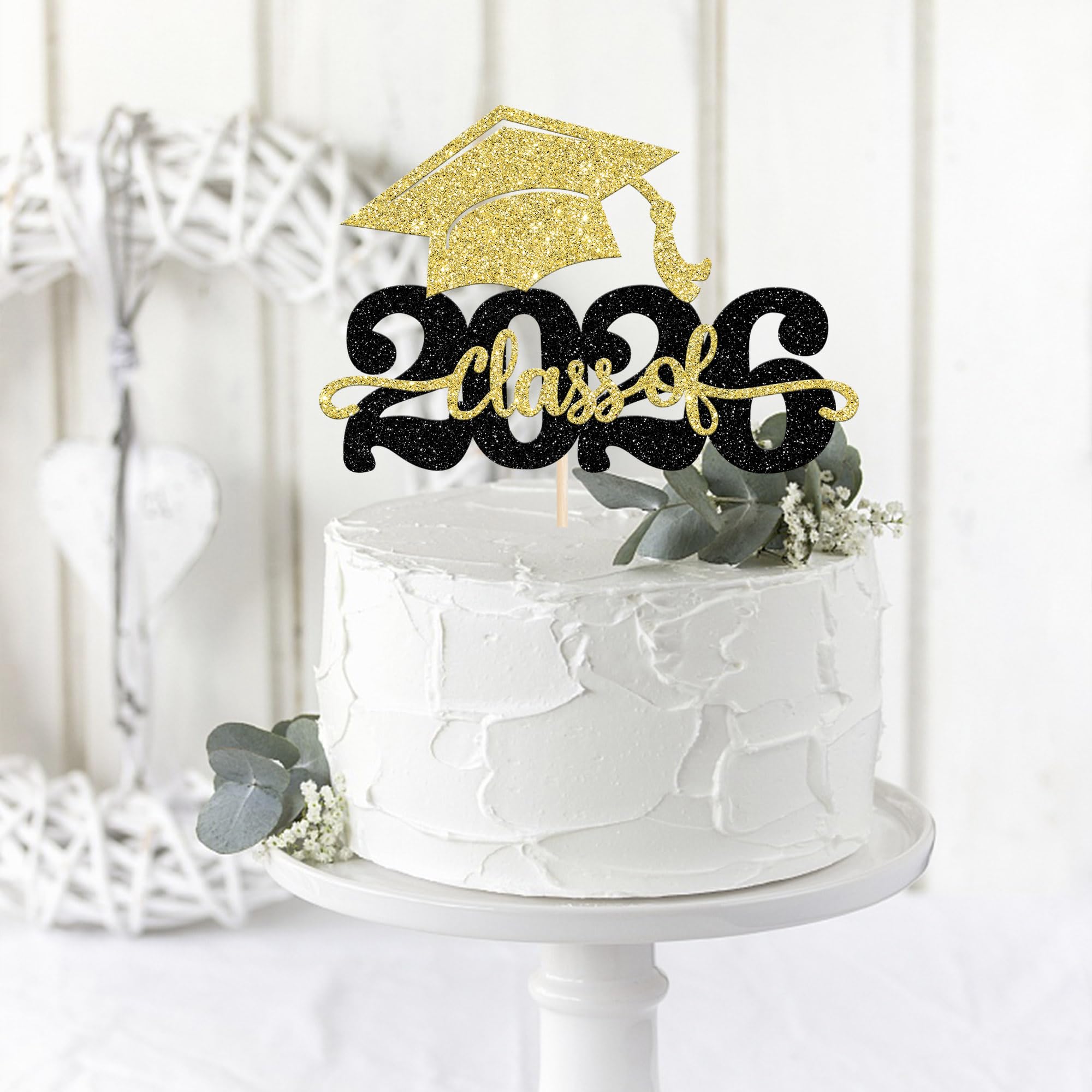 1 pezzo di decorazione per torta da ragazza, con brillantini e diploma, decorazione per torta 2026, per anziani, laurea, per il 2026, per ragazze, scuola, laurea, tema, feste, torte, dorate