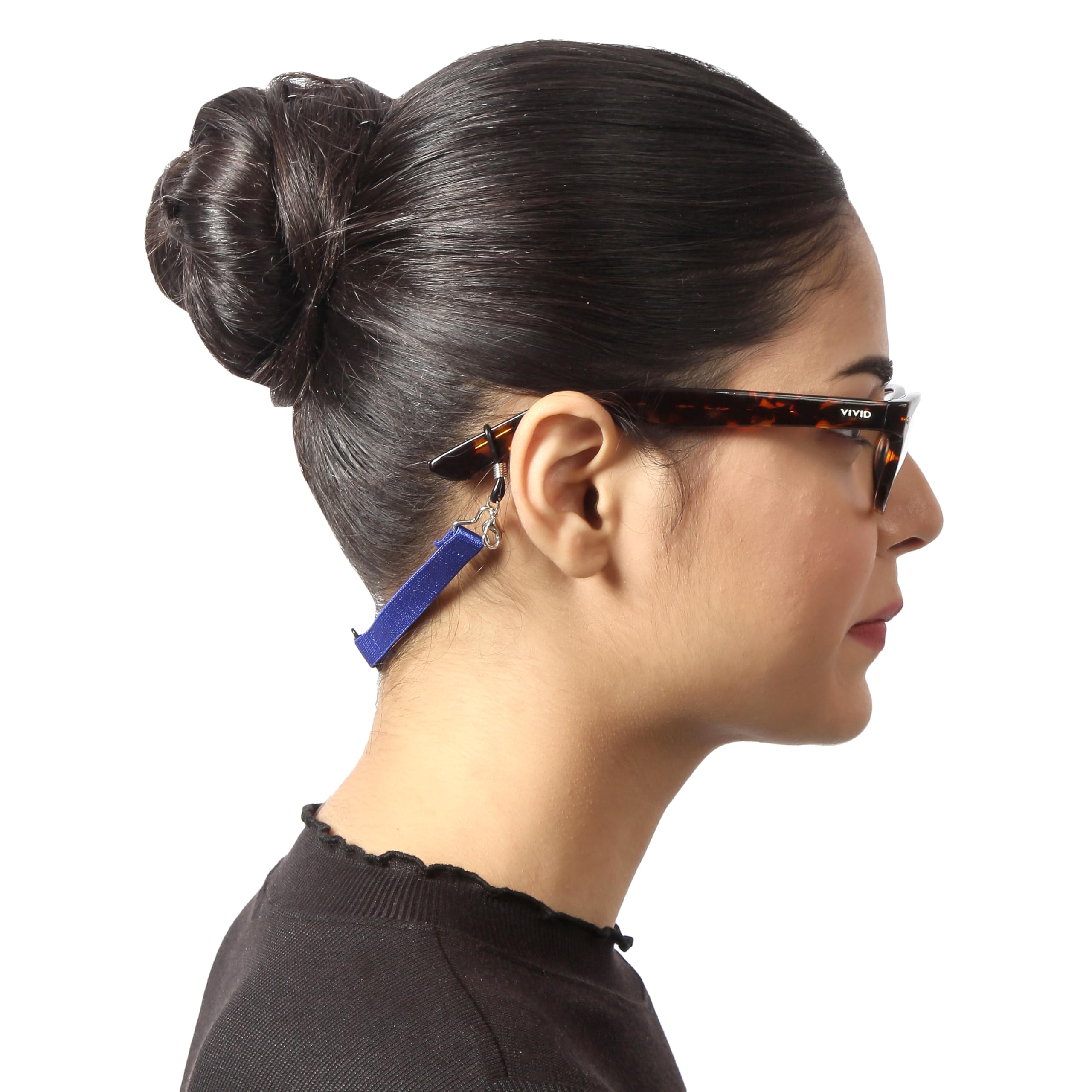 vision Unisex Adult Elastic Eyeglass Holder Strap Cord | New Chain Adjust on Sunglasses | Anti-slip Retainer Lanyard String Eyewear Frame | CH-187 | Blue-image-31