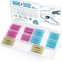 Vista 14 de TICONN Kit de 200 Conectores de Cable a Tope Termorretráctiles, Terminales de Crimpado de Cable Eléctrico Aislados e Impermeables, Empalme a Tope