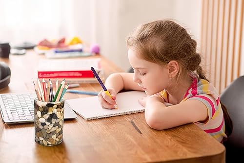 Miniatura 2 de Taza de lápiz de roca hecha a mano, organizador de escritorio de oficina y soporte estético para accesorios de escritorio