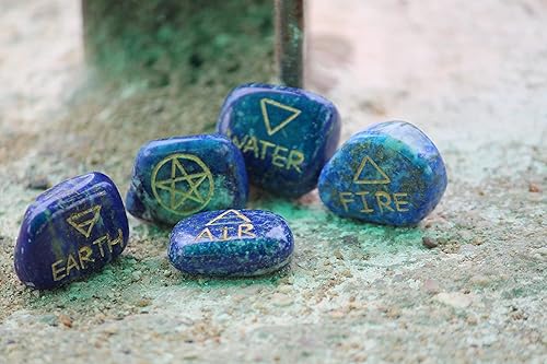 Miniatura 6 de Jet International Crystal Jet New Lapislázuli 5 elementos piedras pulidas genuinas de folleto gratis de terapia es solo una referencia.