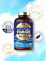 Vista 6 de Carlyle Aceite de pescado sin eructos 3600 mg 300 cápsulas blandas con ácidos grasos omega-3 Sabor a limón Suplemento sin OMG, sin gluten