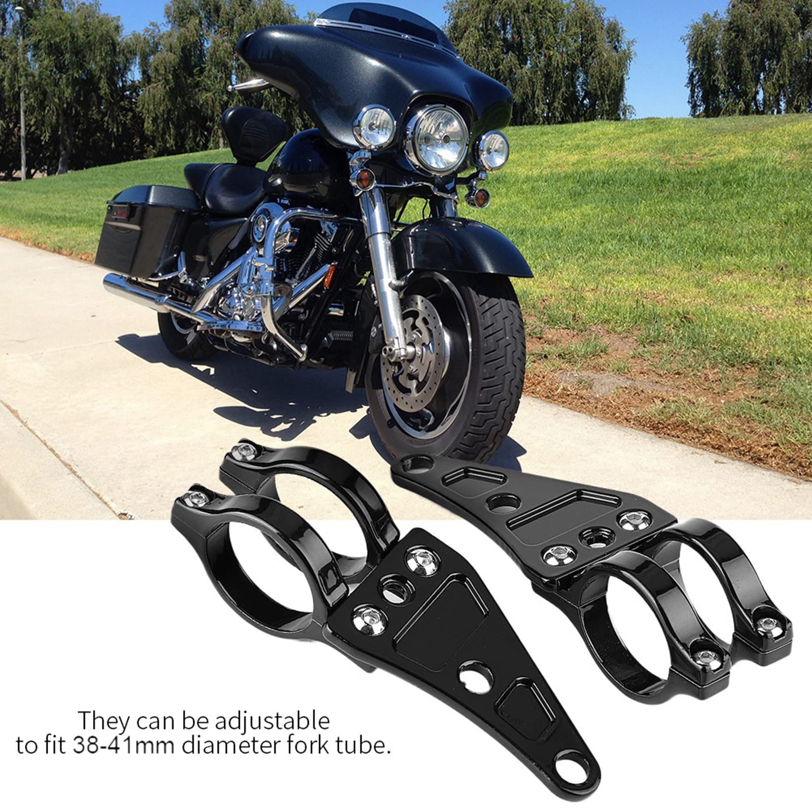 Nikou Staffe per Faro Moto- 2 pezzi 35-43mm Staffa for portalampada forcella for moto