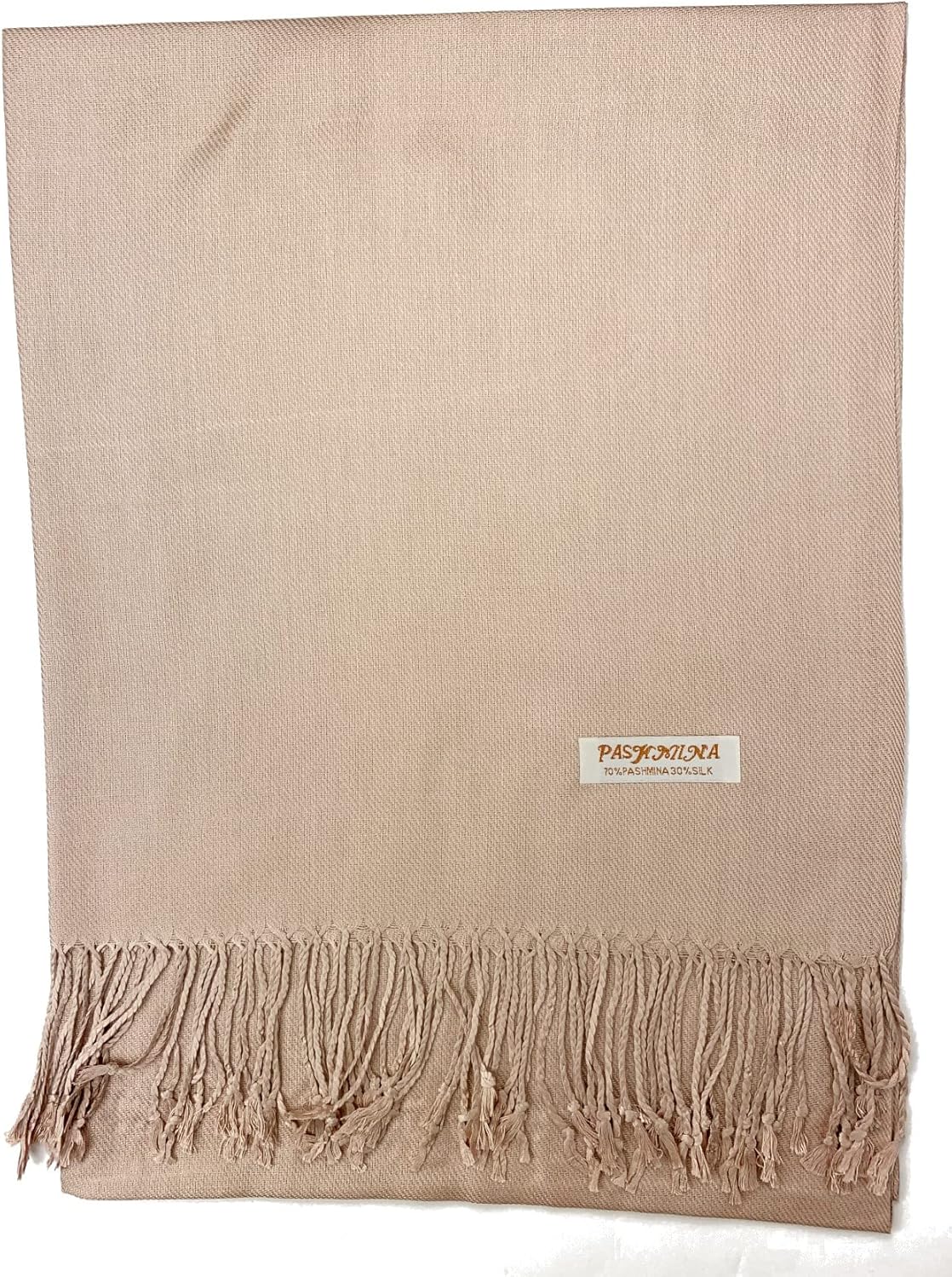 Plum Feathers Premium Solid Color and Metallic Fashion Scarf, Womens Pashmina Shawl Wrap with Fringes - Image 2