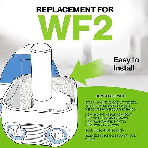 Miniatura 3 de Durabasics [Paquete de 4] Filtros humidificadores compatibles con filtro humidificador Vicks de repuesto – Filtro humidificador WF2 – Compatible con