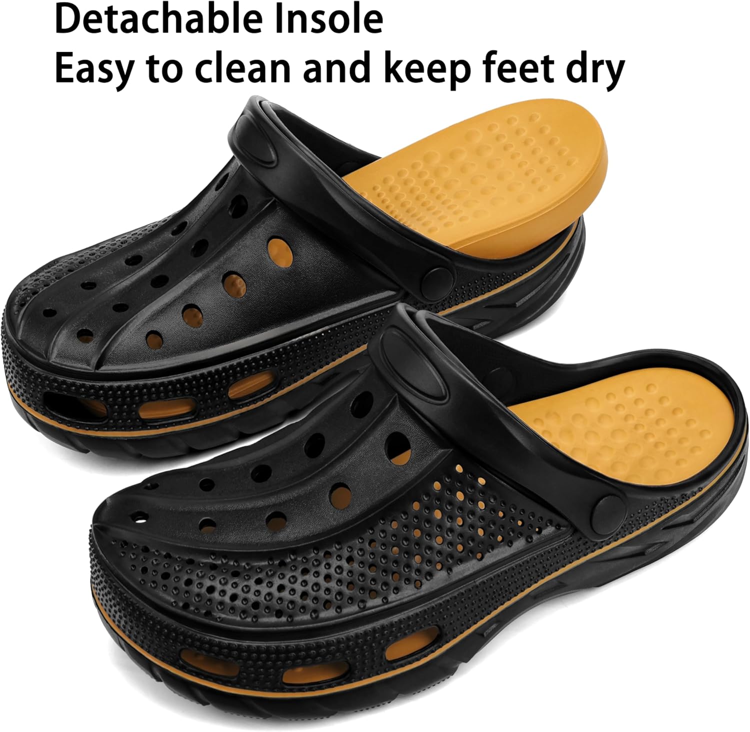 Women Men Orthopedic Clogs Arch Support Garden Shoes Sandals Slippers with Plantar Fasciitis Insoles - Image 5