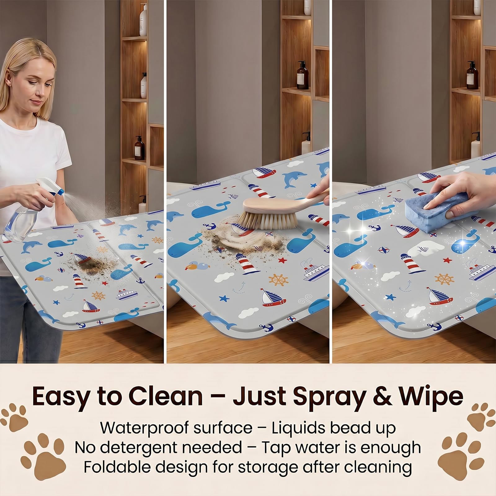 Alfombra Refrescante para Perro Gato,Mascotas Alfombrilla Autoenfriante,Camas refrescante para Mascotas,Prueba de Arañazos/Impermeable/Antideslizante,para en Verano,50x60cm, L, Gris
