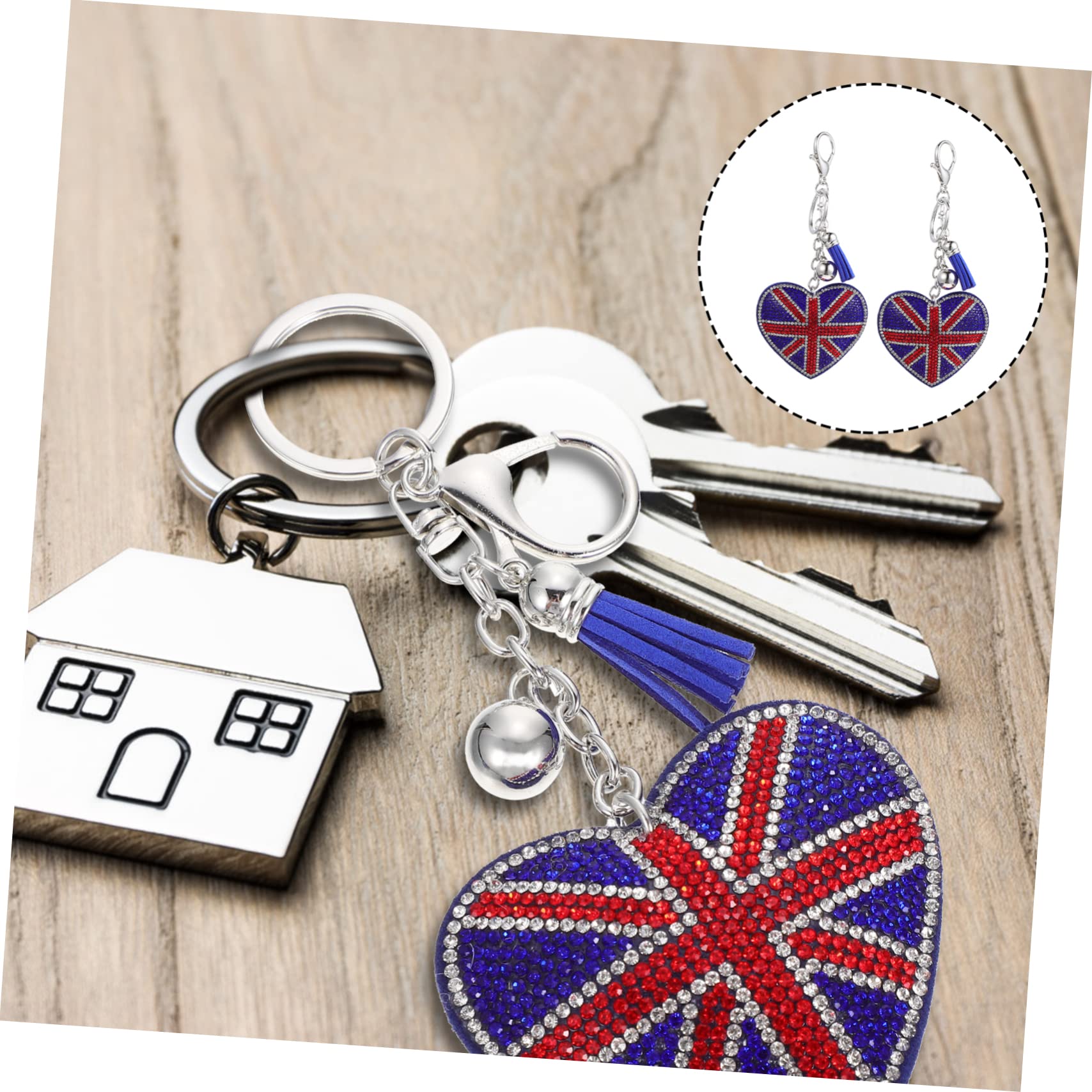 Schlüssel Bund Dekoration Union Jack-souvenirs Schlüsselanhänger Weinachts Weihnachten Schlüsselringe Dekorativer Schlüsselring Legierung
