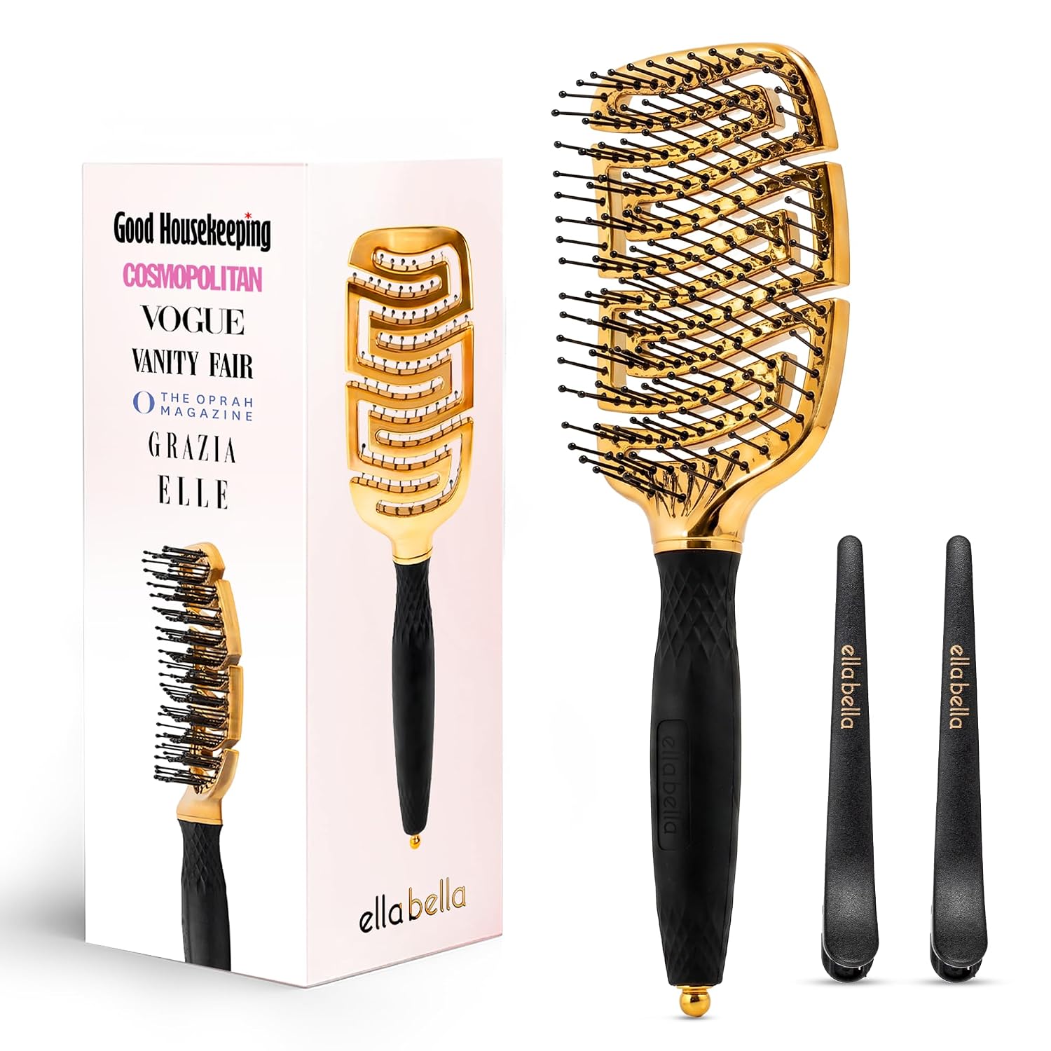ELLA BELLA® Detangling Hair Brush Set, Vented Fast Dry Blow Drying Brush
