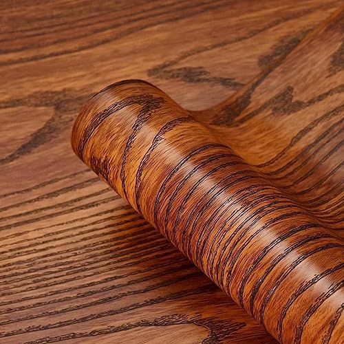 Miniatura 45 de Papel tapiz de madera para despegar y pegar, papel tapiz extraíble para cubrir la pared, decorativo, rollo de vinilo de 15.8 x 78.7 pulgadas