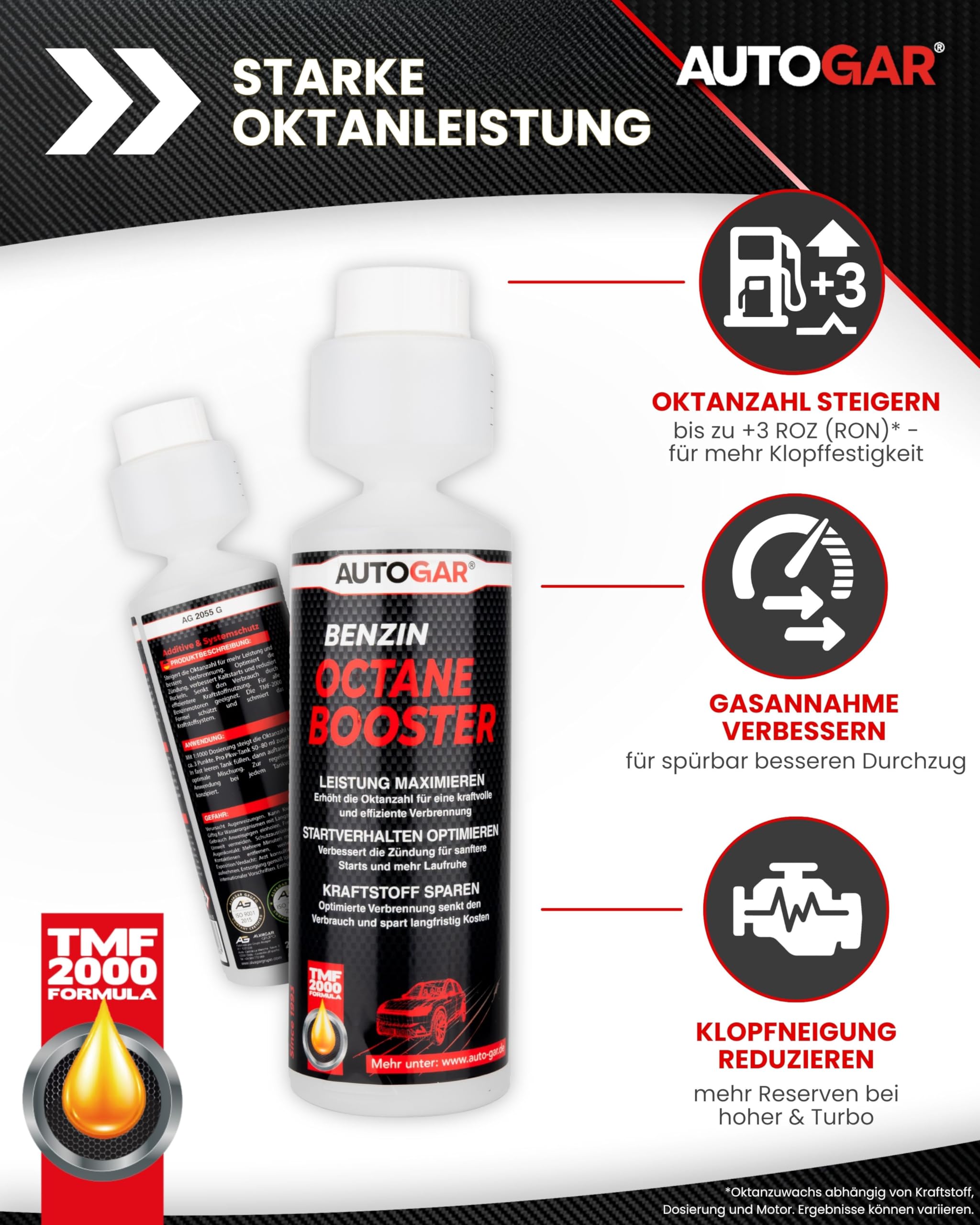 Benzin-Power Komplett-Kur I Benzin-Additiv-Set: Kraftstoffsystemreiniger, Injektorreiniger & Oktan Booster I Kraftstoffsystempflege, Abgasreinigung, saubere Verbrennung & ruhiger Motorlauf