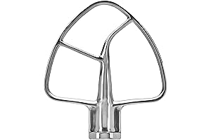 KitchenAid KSM5THFBSS Stainless Steel Flat Beater - Professional-Grade Flat Beater for Perfect Mixing and Baking