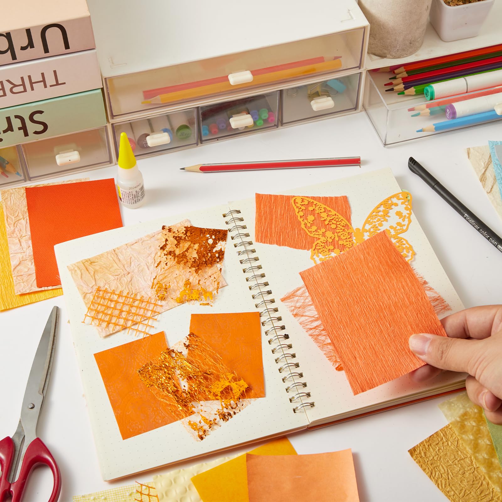 A7 Scrapbook Paper Kit - 208 Sheets of Textured Paper -5 A7 Scrapbook Paper Kit - 208 Sheets of Textured Paper -5