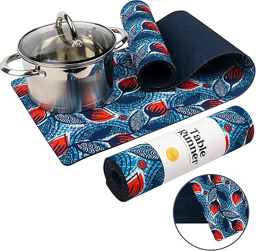 Chocolate Lemon Camino de mesa de salvamanteles  Resistente al calor 350 F, impermeable, reversible para platos calientes, platos y macetas (jardín