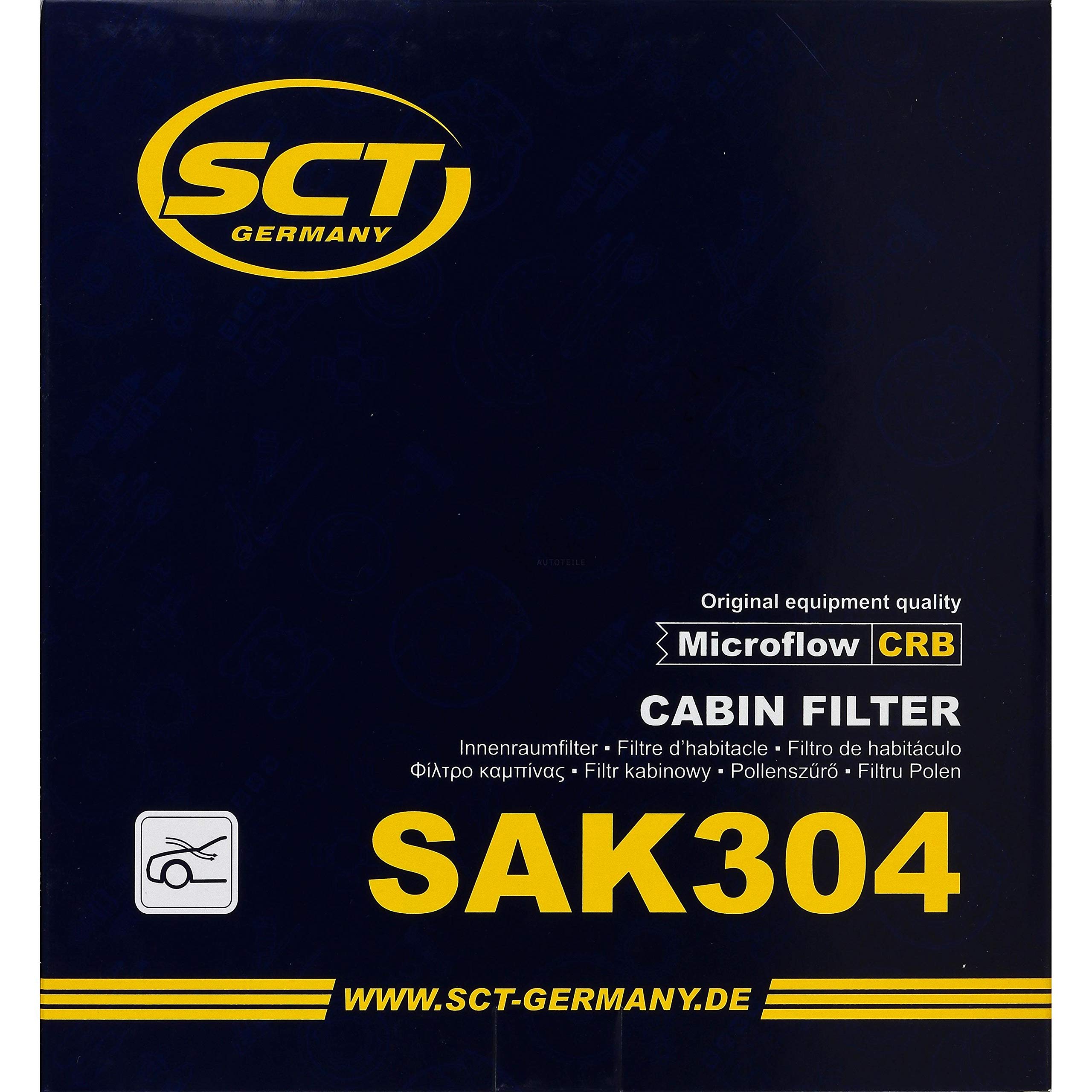 Juego de 10 filtros originales SCT 85500168 SAK 304 para habitáculo de polen