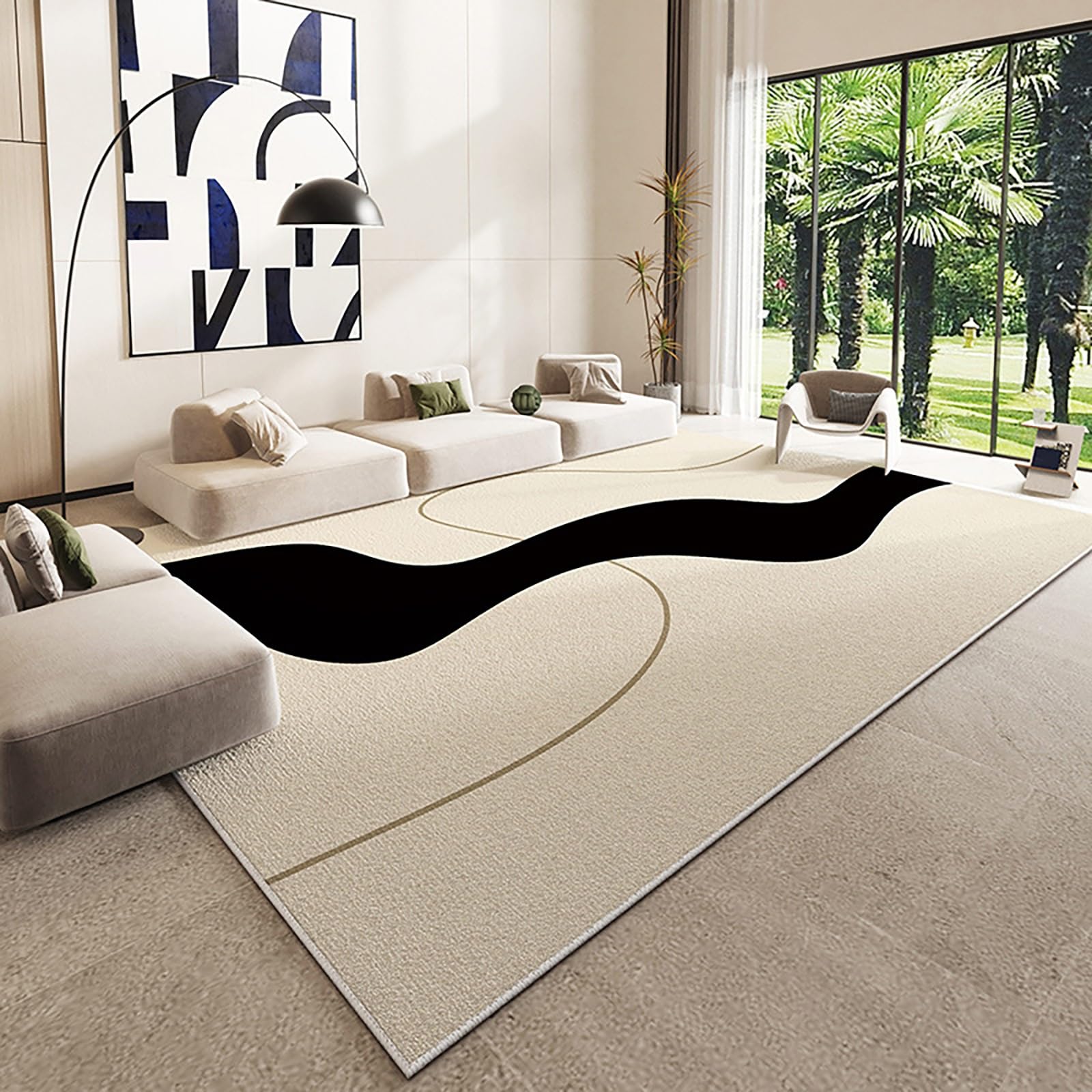 Tapis Moderne DAGIN à Blocs 200x300cm - Salon et Chambre Envers Antidérapant
