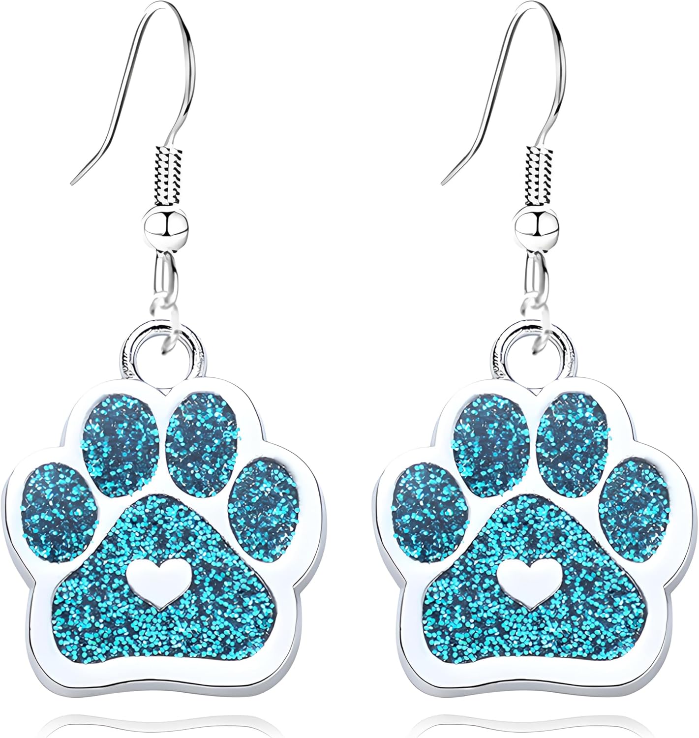 Cat Dog Paw Print Earrings for Women Stainless Steel Fashion Heart Footprint Earring Cute Dog Cat Animal Paw Print Earrings