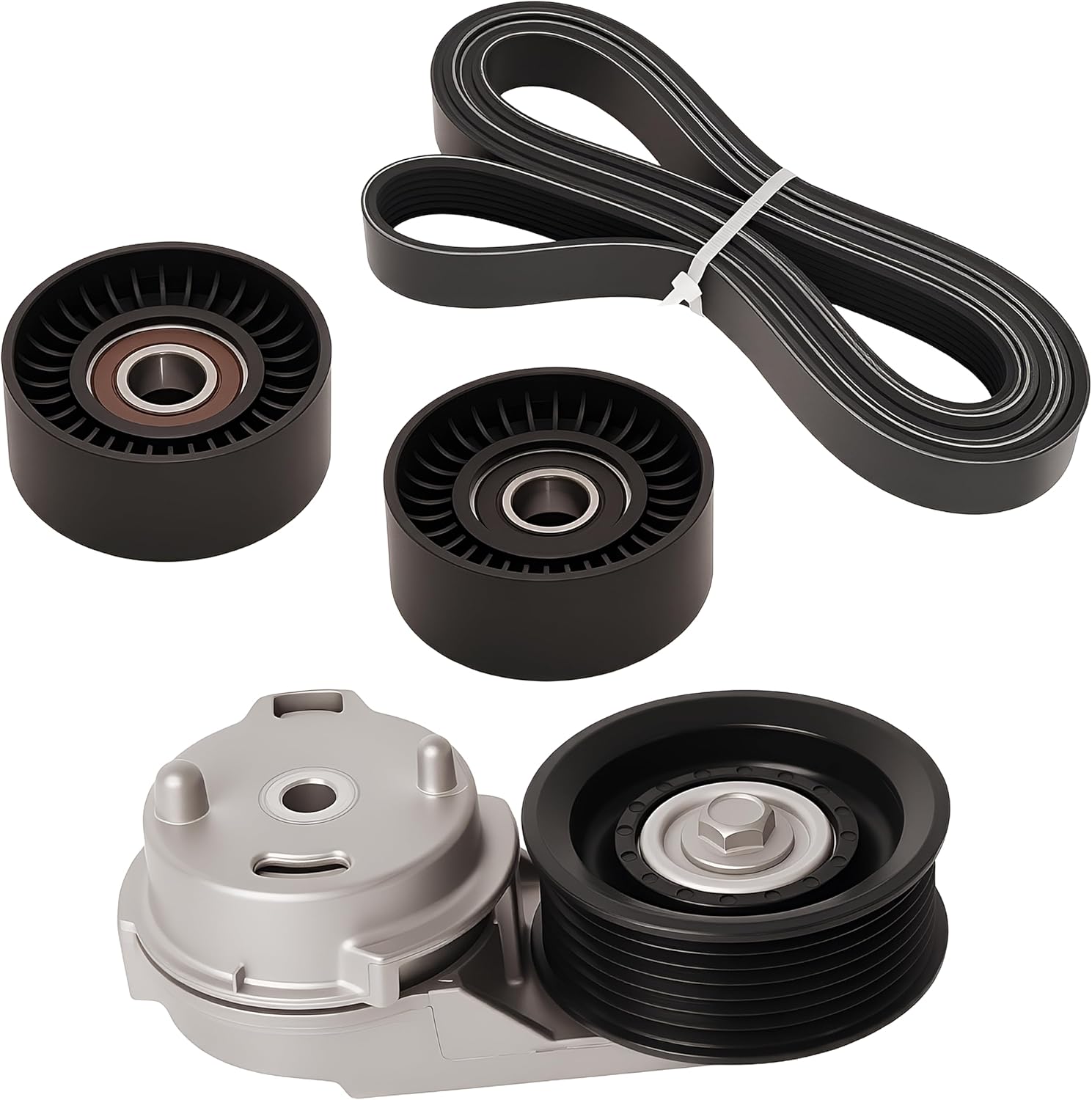 38382 Drive Belt Tensioner Pulley Assembly Kit Fit for Dodge Ram 1500/2500/3500 5.7L V8 2003-2008, Drive Belt Tensioner Component Kit Replace OE# 53032130AA, 53032130AC, 38058, 7PK2570