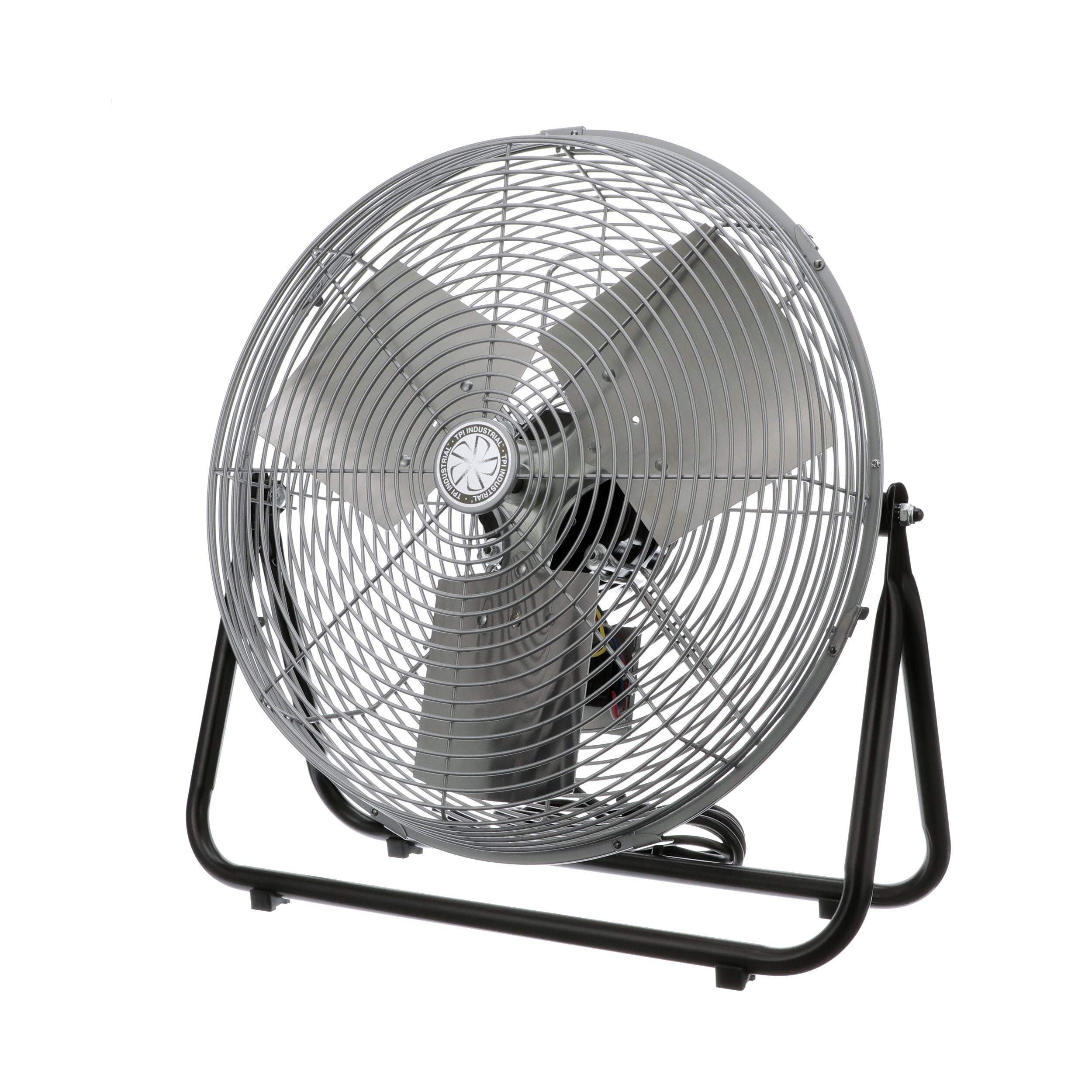 TPI Corporation F18-TE 18” Heavy Duty Floor Fan — 3 Speed Industrial Workstation Shop Fan — Commercial Grade Air Circulation Fan — 120v Single Phase