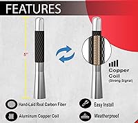 Vista 73 de ICBEAMER 3 inch / 76 mm MINI Mexican Mexico Flag Automotive Antenna with Internal Copper Coil Universal Fit AM/FM Radio Antenna Replacement