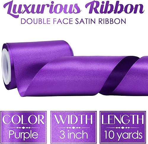 Vista 275 de MEEDEE Orange Satin Ribbon - 1.5 inch Double Faced Satin Ribbon, 50 Yards - Neon Tangerine - For Christmas, Thanksgiving, Halloween, Weddings