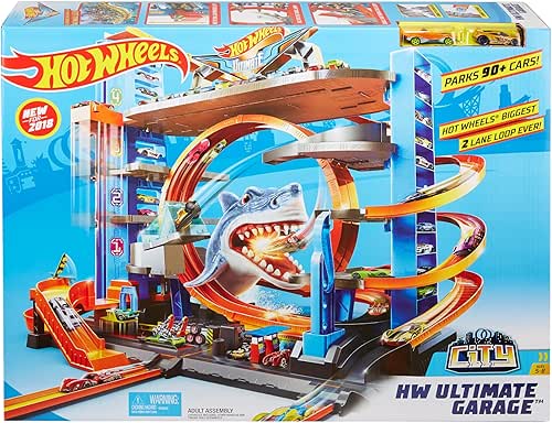 Hot Wheels City Méga Garage, coffret de jeu pour petites
