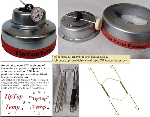 Miniatura 3 de Regulador de temperatura de parrilla acoplable (TTT-03 CF5), plateado
