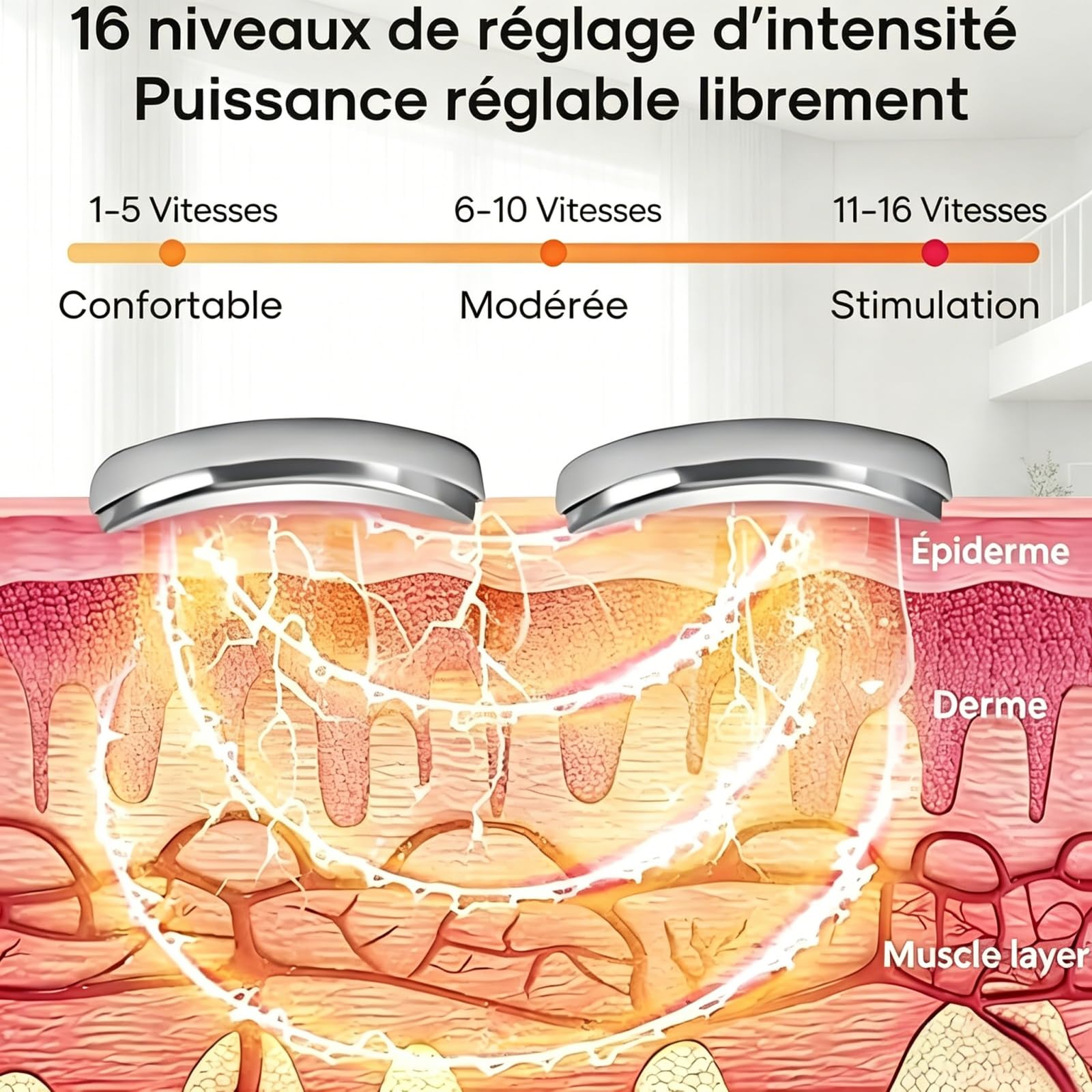 Kalivea Cervicalm,Masseur Électrique de Cou Sans Fil,6 Modes de Massage Chauffant,16 Intensités Ajustables,Masseur Portable Ergonomique pour Relaxation Cou et Épaules