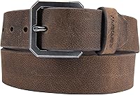 Carhartt Men's Full Grain Saddle Leather Classic Belt - Durable 1.5" Wide with Rugged Antique Nickel Heel Bar Buckle