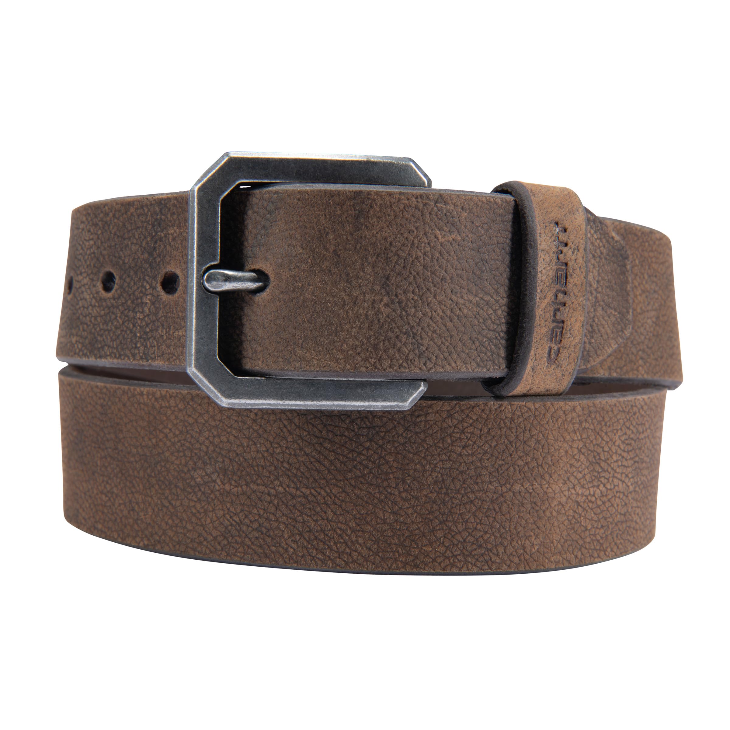 Carhartt Men's Standard Durable Full Grain Saddle Leather Classic Belts, W/Rugged Antique Nickle Hardware, Dark Brown, 34