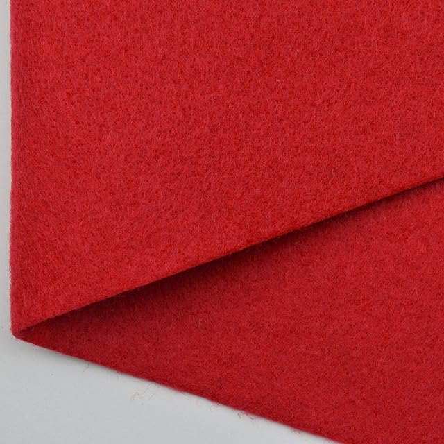 Accessories Attic 1 Piece RED A4 Felt Fabric Sheet, Textile Fabrics DIY Craftwork Felt Crafts, Assorted Colour Patchwork Sewing Polyester Felt Sheet for Craft (30 * 20 cm)