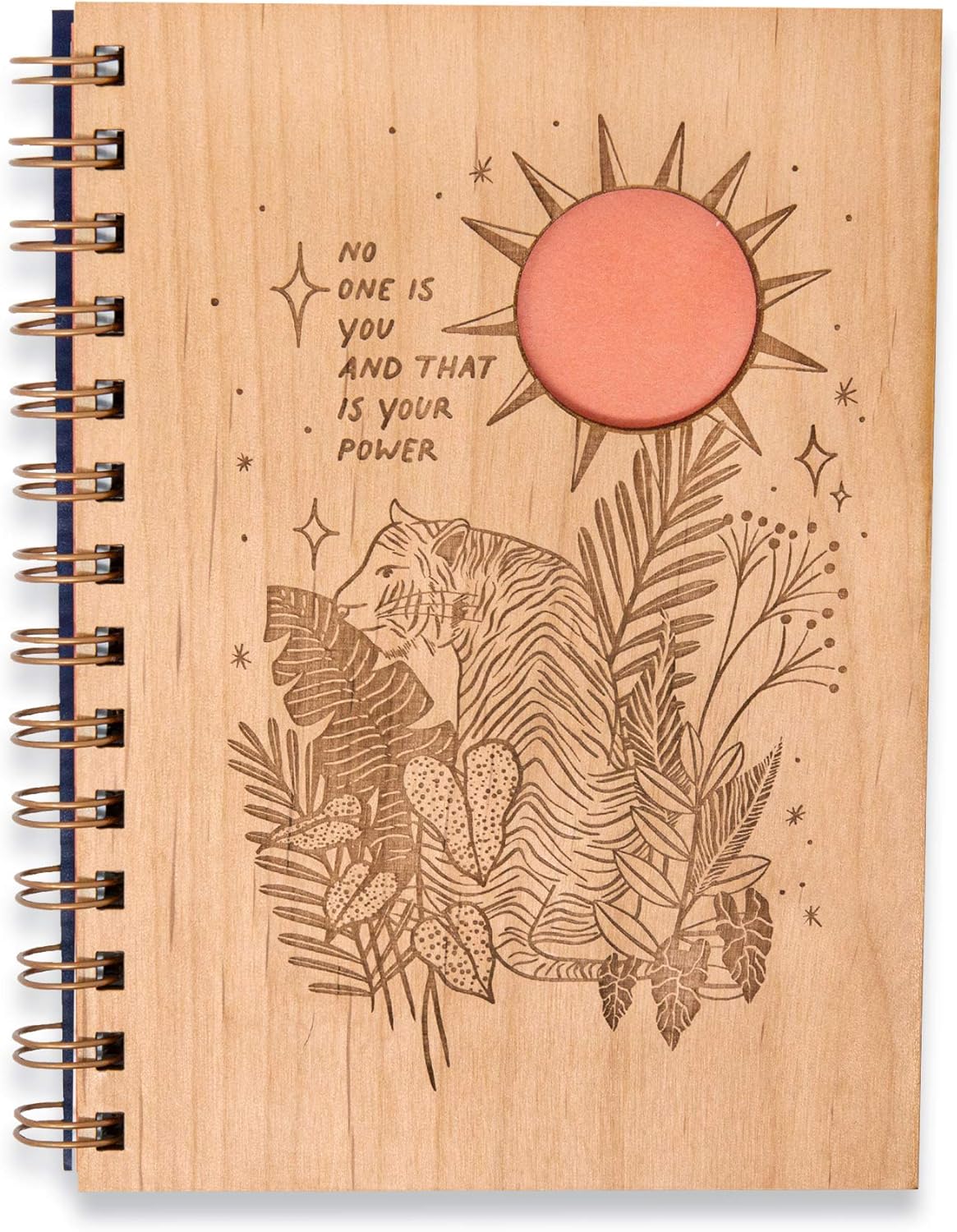 No One Is You Wood Journal [Notebook, Sketchbook, Spiral Bound, Blank Pages]