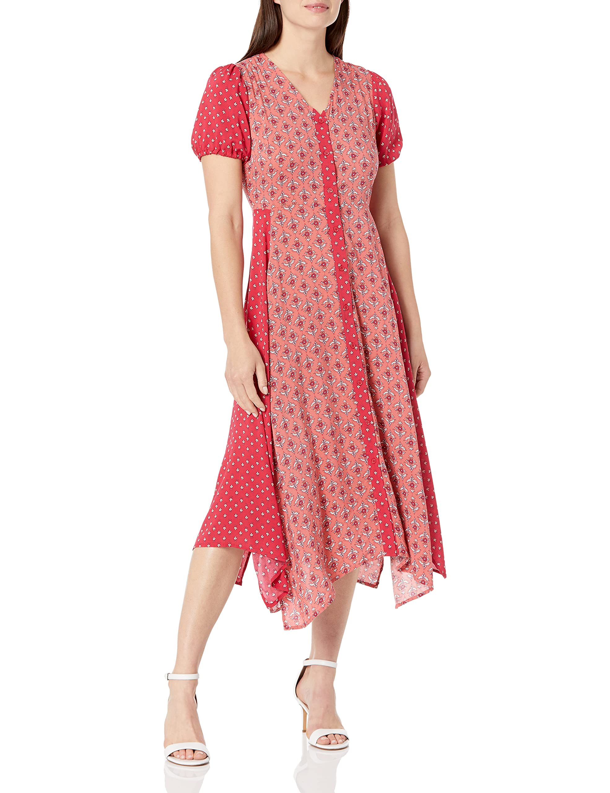 Women's V Neck Midi Dress