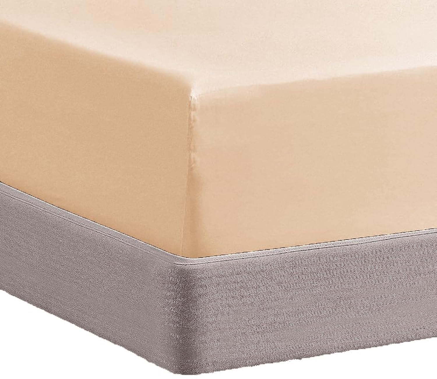 Comfy Nights Latte/Beige Extra Deep 16"(40Cm) Single Fitted Sheet Non Iron Soft Microfibre Wrinkled Free Deep Fitted Sheet (, Single)