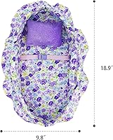 Vista 9 de Cuna de Sueño Acogedora para Muñecas de June Garden - Portabebés Portátil para Muñecas - Se adapta a muñecas American Girl de hasta 18" - Incluye