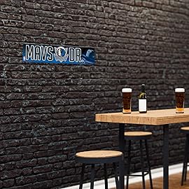 Rico Industries NBA Dallas Mavericks 16-Inch Plastic Street Sign Dcor