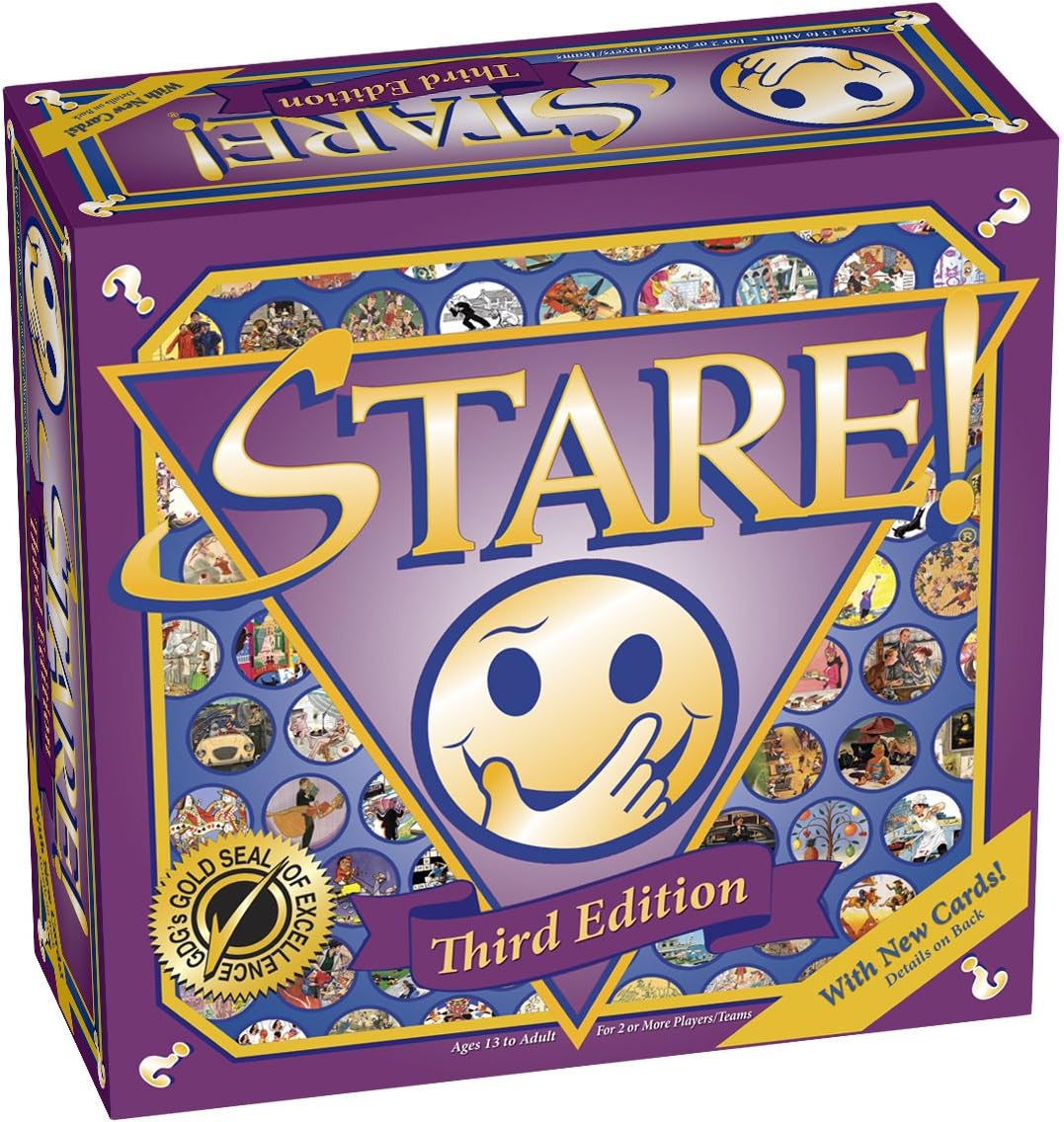 Stare Board Game, A Game Where Players Recall What They See. Fun Image Cards Challenge Players' Observational Powers! Classic Party and Game Night Fun for Adults and Family. Ages 15 to Adult