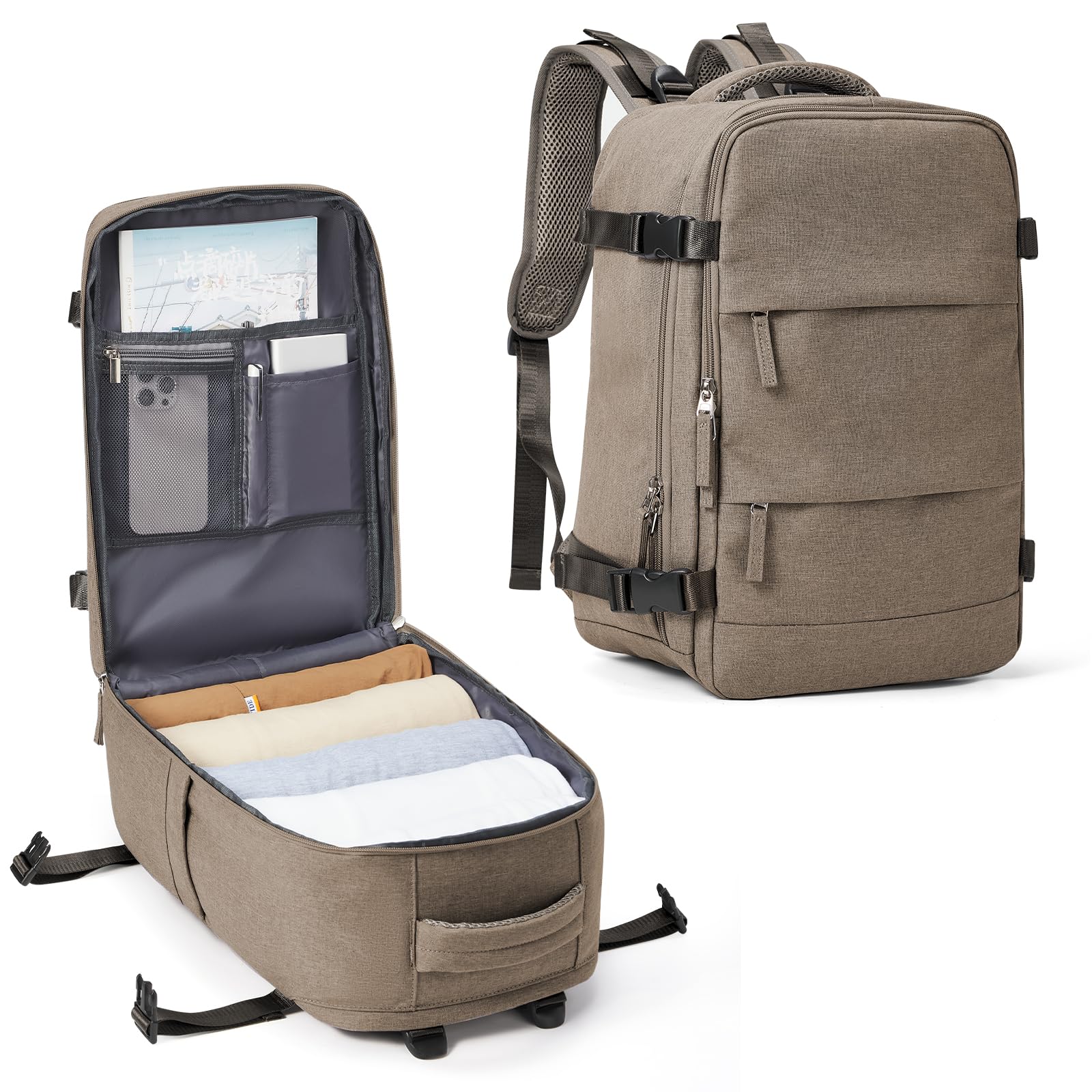 SZLX Zaino Ryanair 40x20x25 Donna Zaino da Viaggio Aereo Bagaglio a Mano Uomo Borse da Cabina per Ryanair 40x20x25 Zaino Impermeabile Porta Laptop 14 Pollici Zaino da Lavoro Travel Backpack