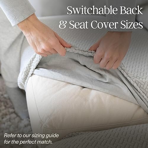 Miniatura 4 de Nolan Interior Funda mágica para sofá, funda clásica de jacquard para sofá, a prueba de mascotas, fácil de instalar, funda elástica, pequeña, color