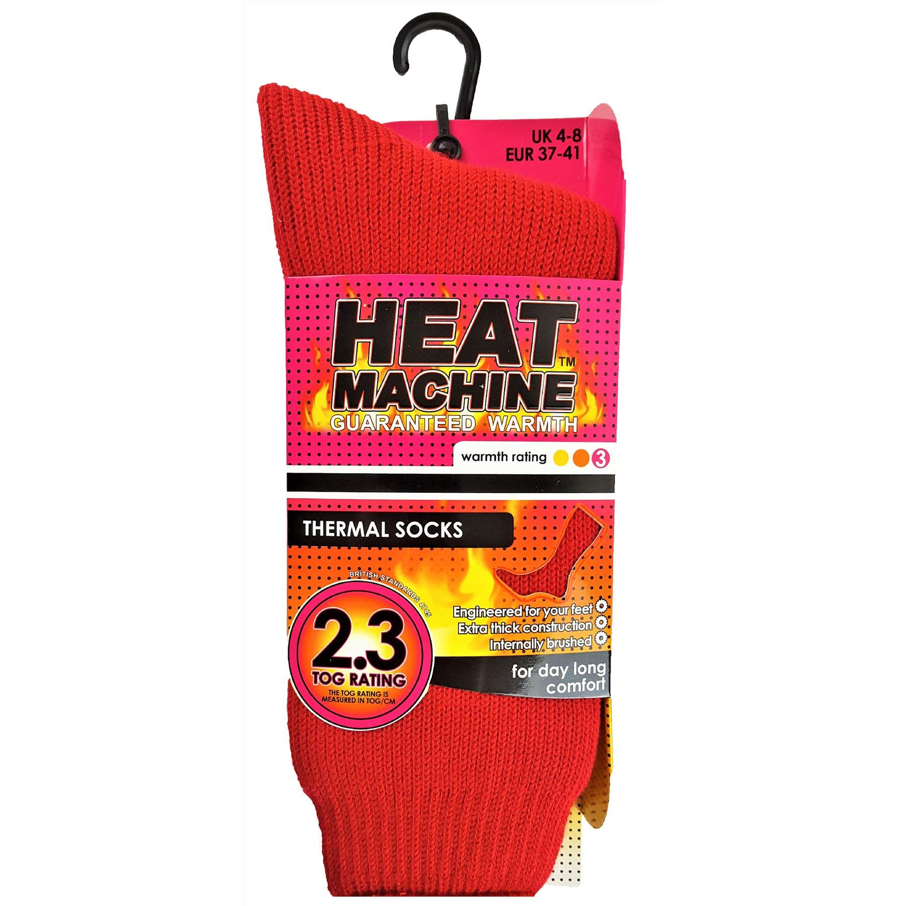 Heat Machine Women's Black Thermal Insulated Fleece Socks 2.3 Tog Rating