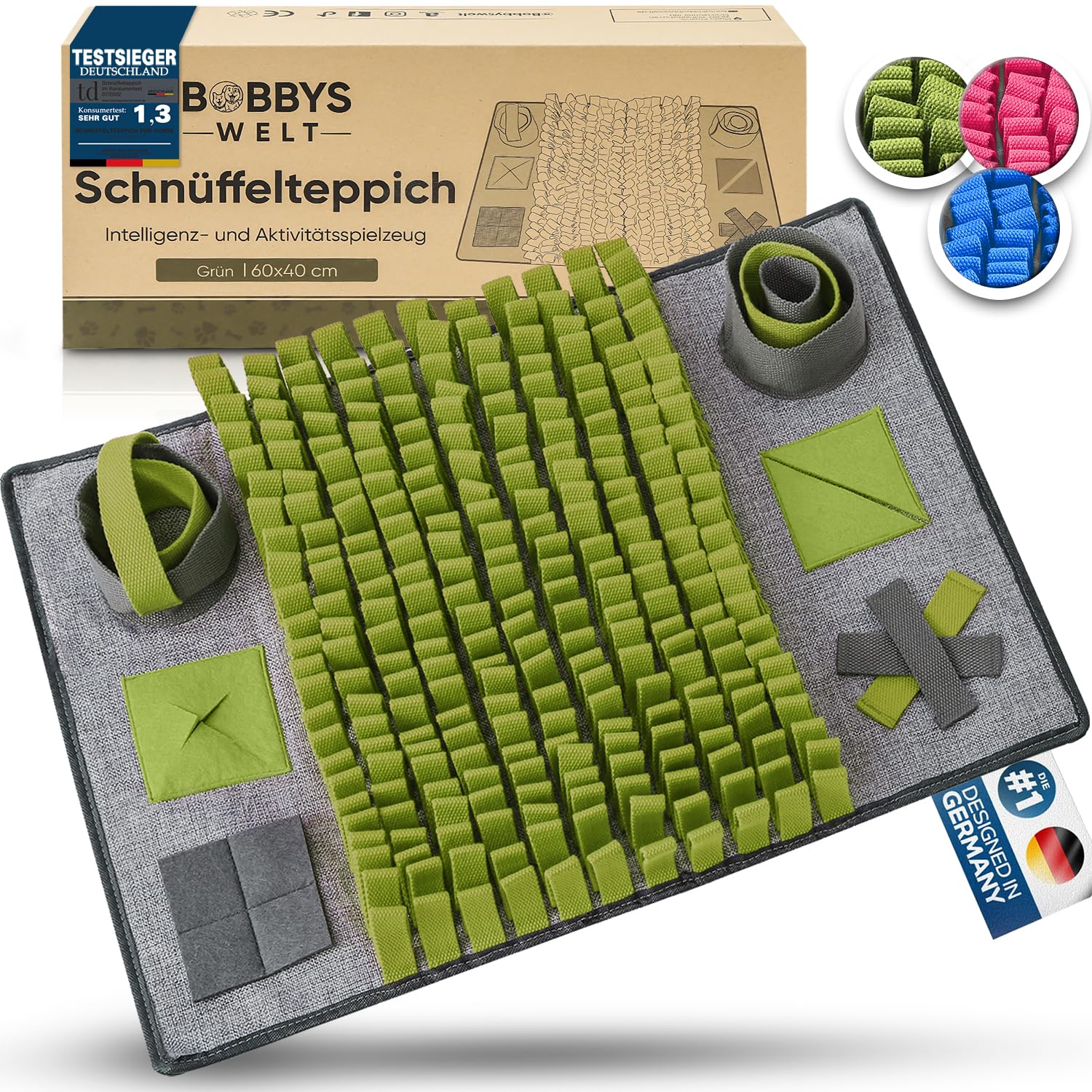 Tapis à renifler pour chiens et chats + E-book gratuit – Jouet interactif pour chien résistant aux morsures – Jouet intelligent pour la promotion et l'utilisation – Jouet de réflexion |