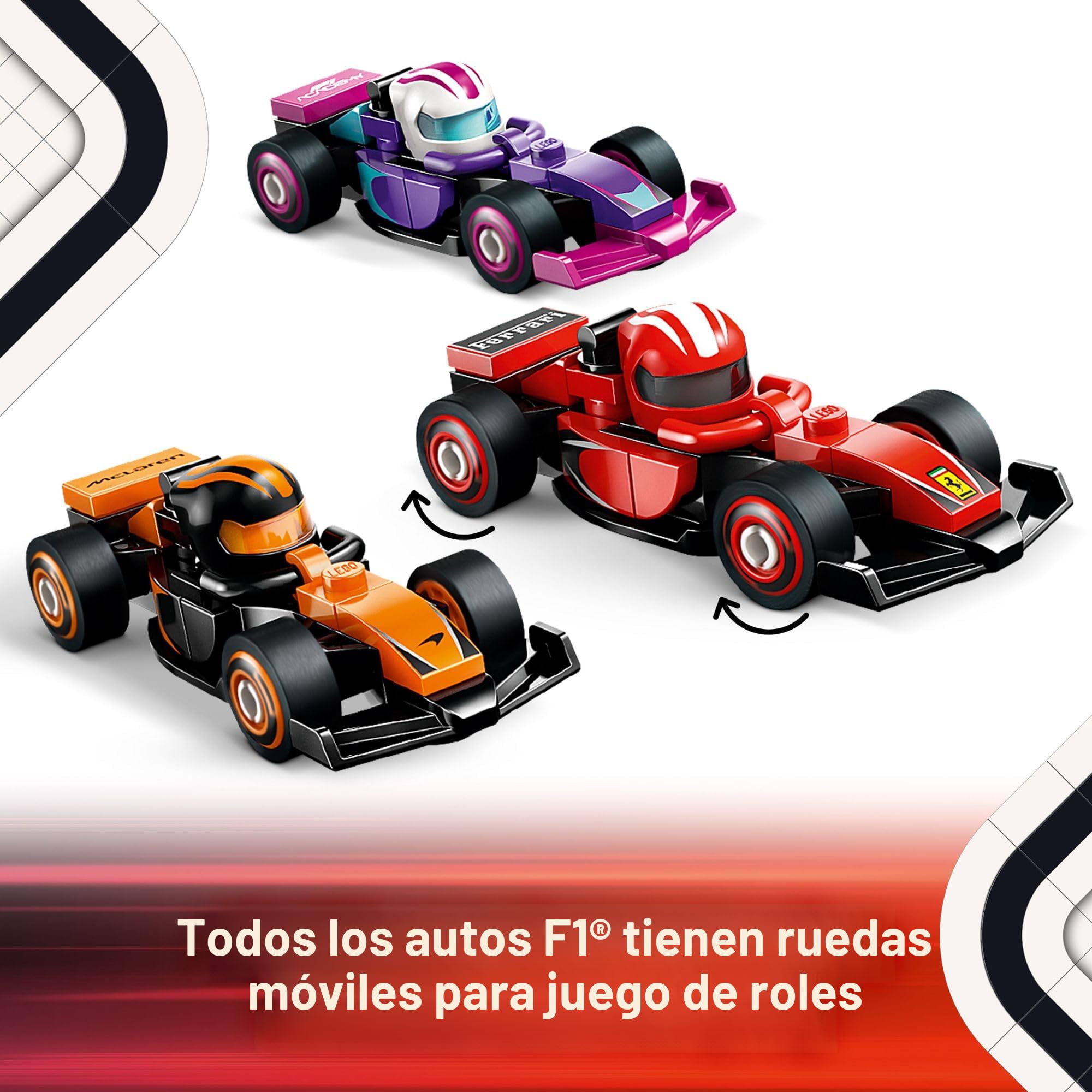 Coche RC F1 1:10 Con 1086 Piezas De Construcción, Luces LED Y Motor De Competición, Kit De Bloques Para Adultos Y Niños Desde 10 Años
