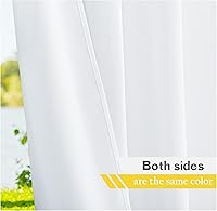 Vista 114 de NICETOWN Cortinas grises para exteriores para patio, impermeables, 2 paneles, resistentes al viento, a prueba de óxido, ojales superiores e