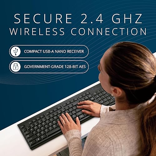 Miniatura 5 de Kensington Juego de escritorio inalámbrico KM150 EQ, teclado y mouse inalámbricos (K75562NA)