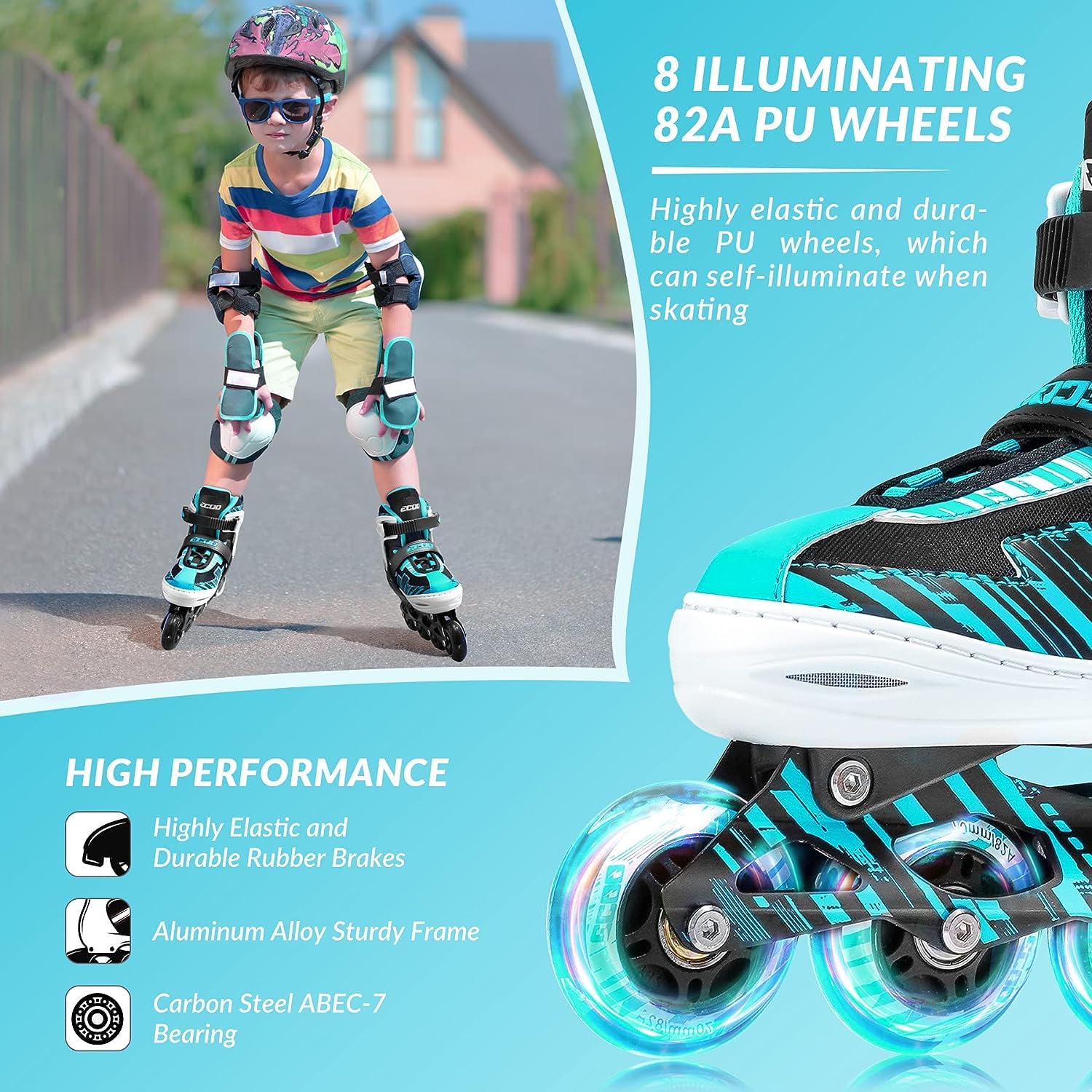 ECOO Adjustable Inline Skates Boys And Girls