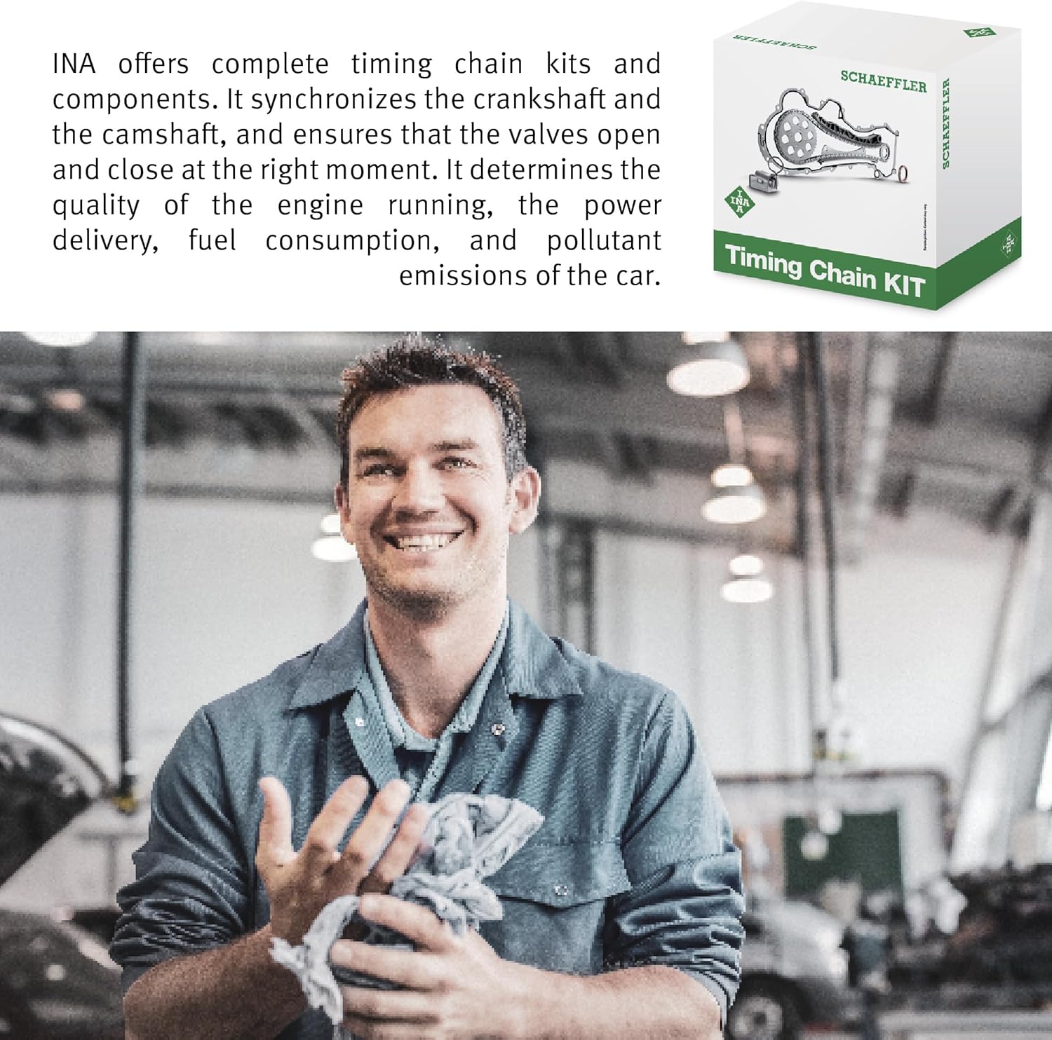 INA Schaeffler Chain Kits and Components Gear Chain Kit/Crankshaft, ZS-S-332T, OEM Replacement